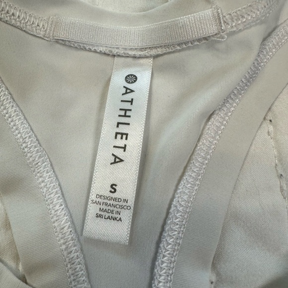 Athleta White Racerback Breathable Athletic Tank Top in Size Small - Picture 9 of 11